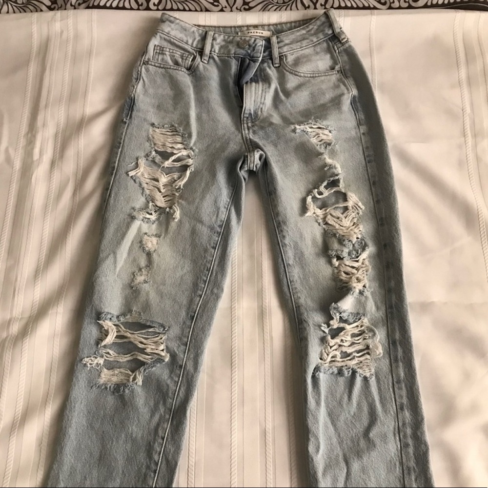 pacsun ripped mom jeans